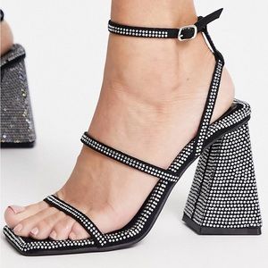 Beautiful block heel Public Desire sparkle heel